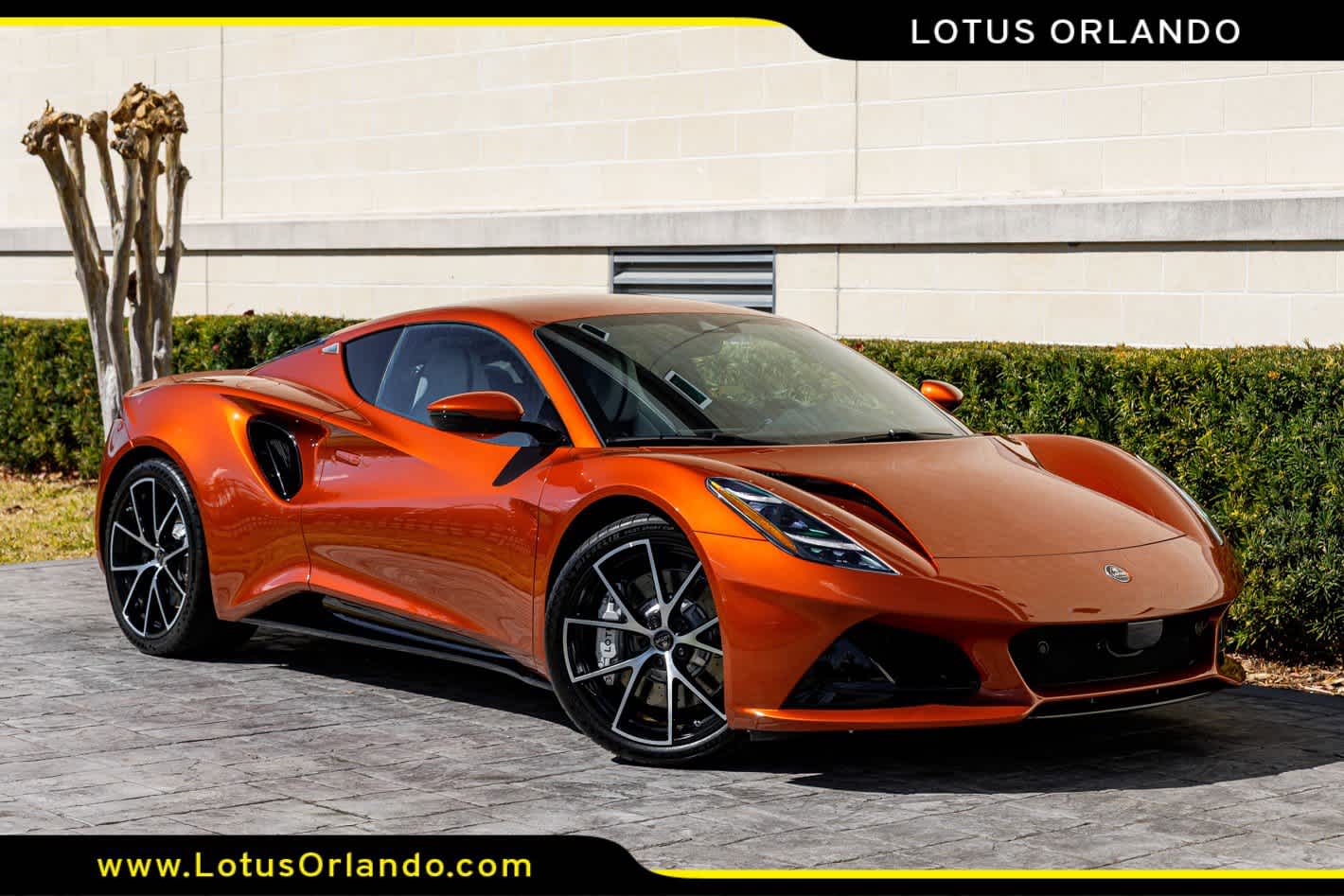 2026 Lotus Emira V6 SE in Autumn Bronze — front three-quarter view